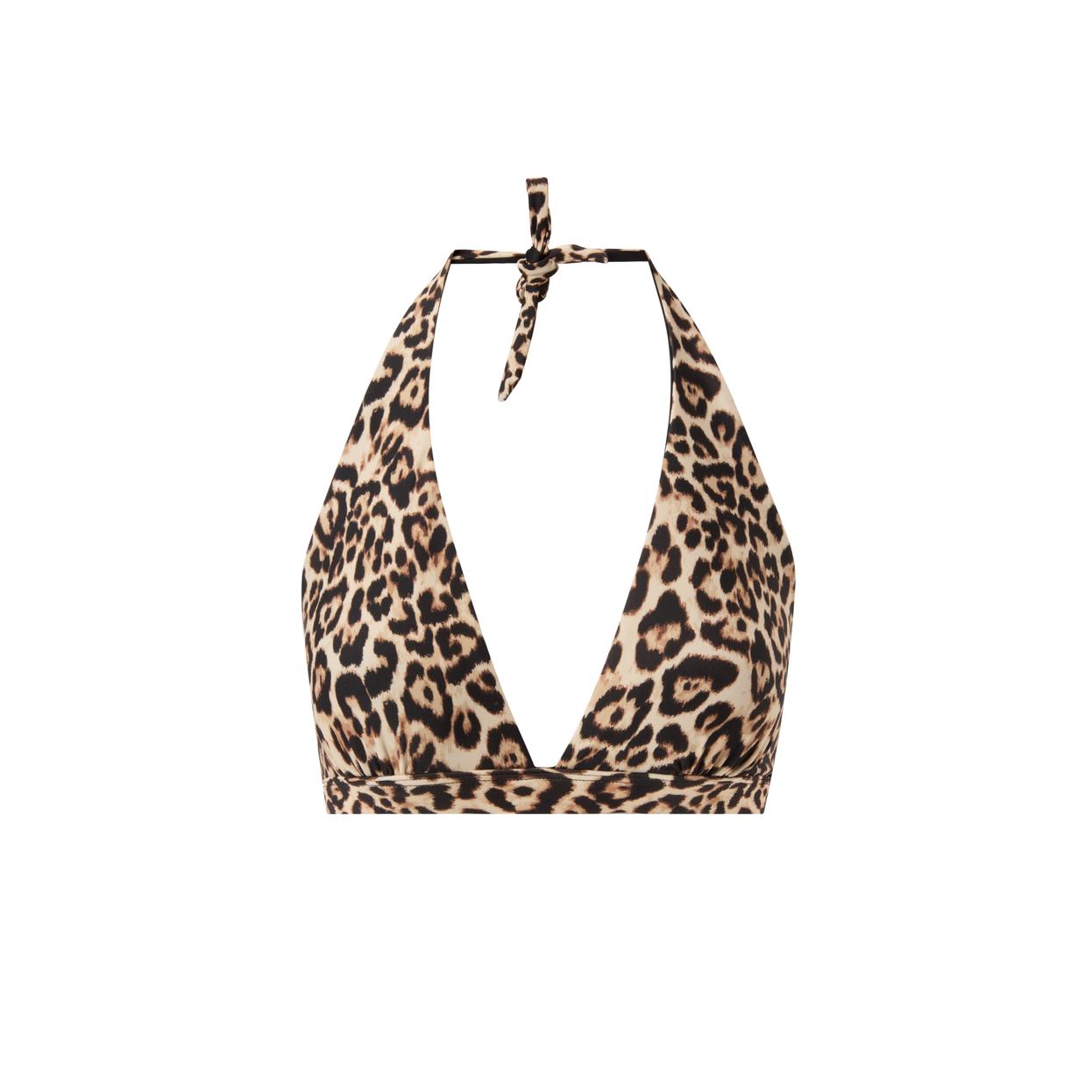 Understatement Halter Bikini Top Leopard Bikiniyläosa