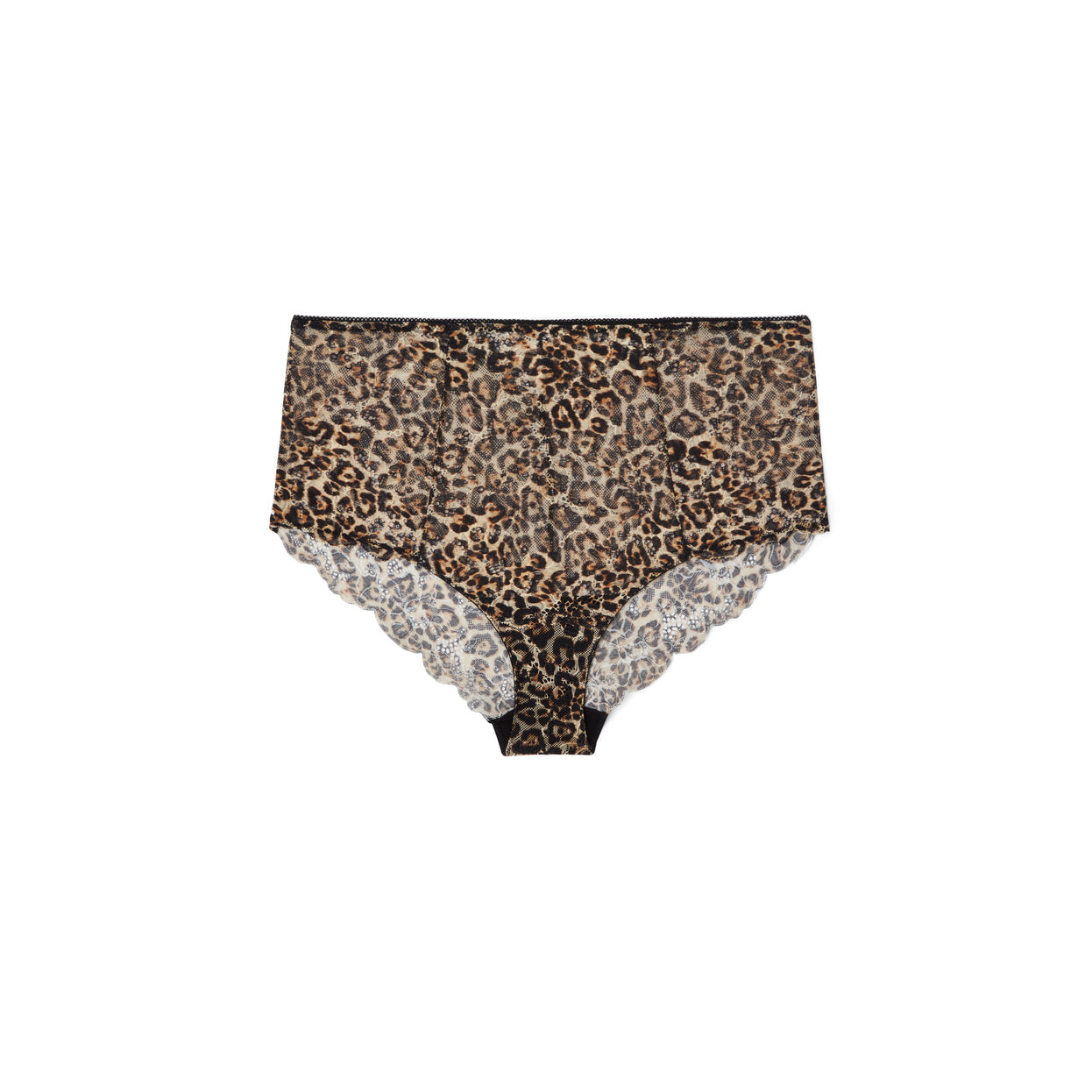 Understatement Lace Highwaist Briefs Gold Leopard Alushousut