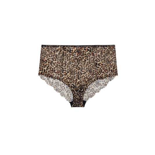 Understatement Lace Highwaist Briefs Gold Leopard Alushousut