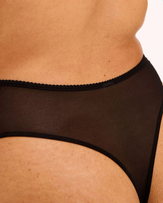Understatement Mesh Highwaist Thong Black Stringit