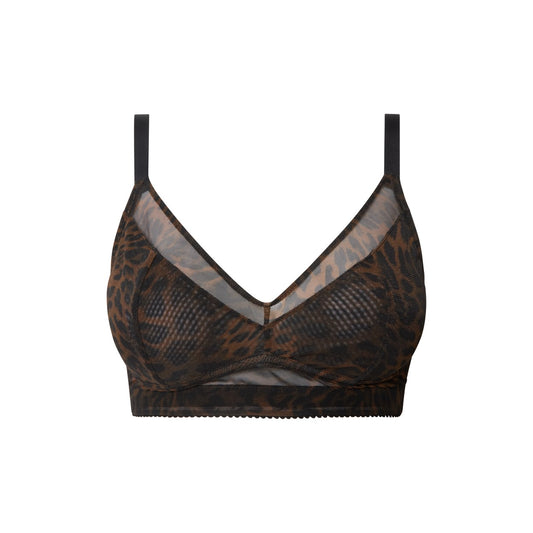 Understatement Mesh Support+ Bralette Leopardikuvioiset Rintaliivit