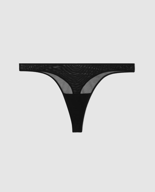 Understatement Mesh Thong Black Stringit