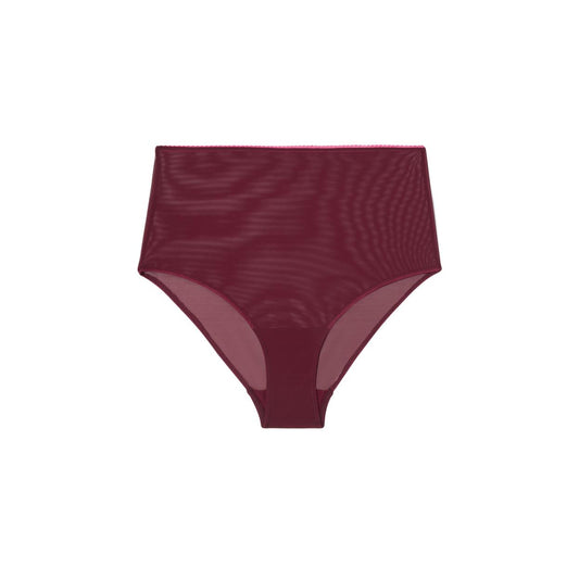 Understatement Mesh Highwaist Briefs Burgundy/Neon Pink Alushousut