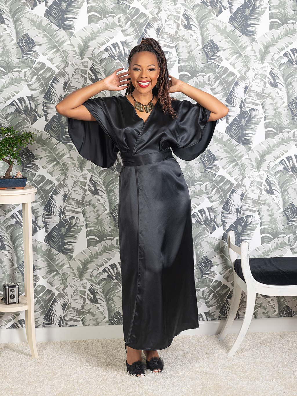 What Katie Did 1930s Lounging Robe Satiininen Aamutakki