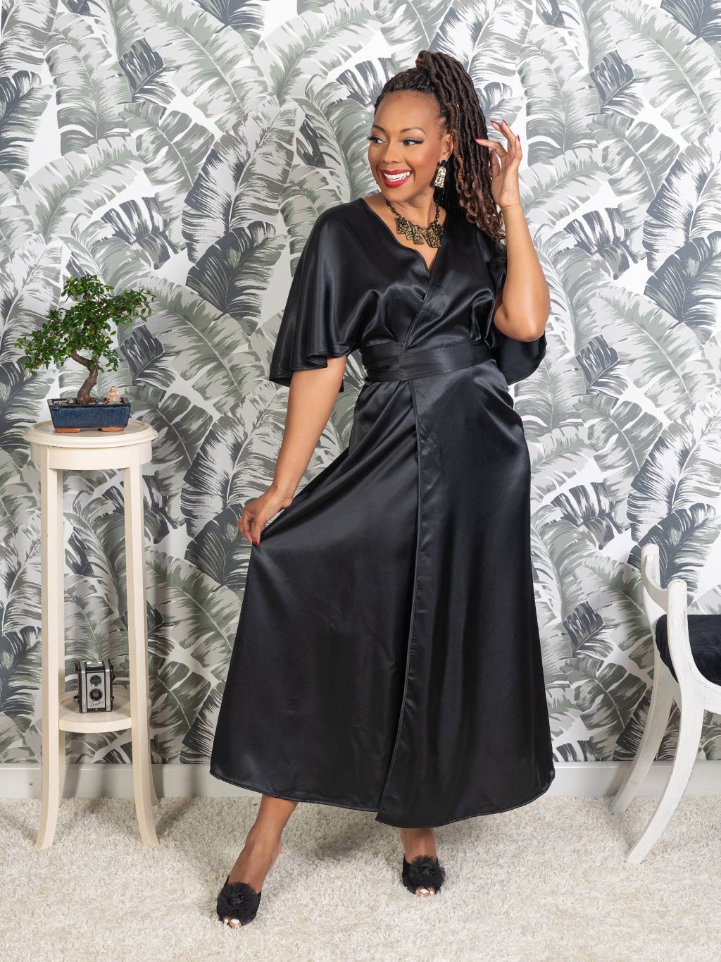 What Katie Did 1930s Lounging Robe Satiininen Aamutakki