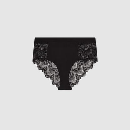 Understatement Lace Highwaist Briefs Black Alushousut