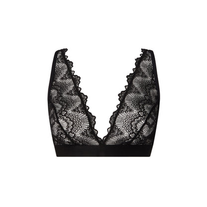 Understatement Lace Plunge Bralette Black Rintaliivit