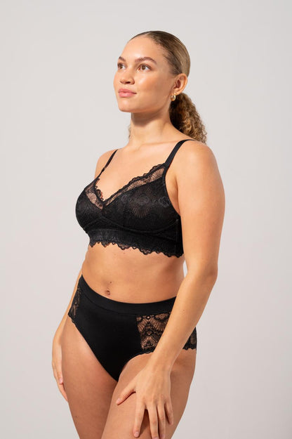 Understatement Lace Support+ Bralette Black Rintaliivit