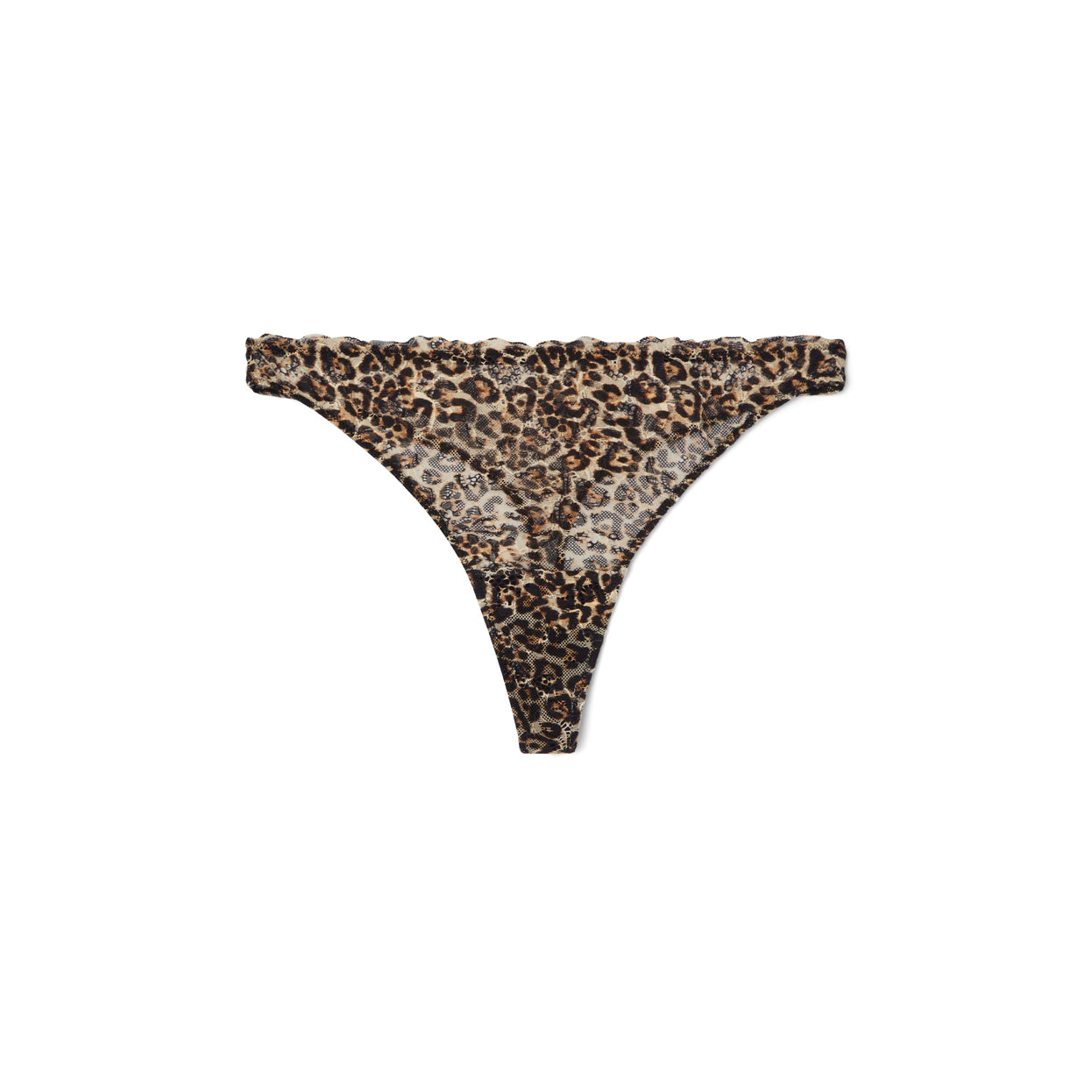 Understatement Lace Thong Gold Leopard Stringit