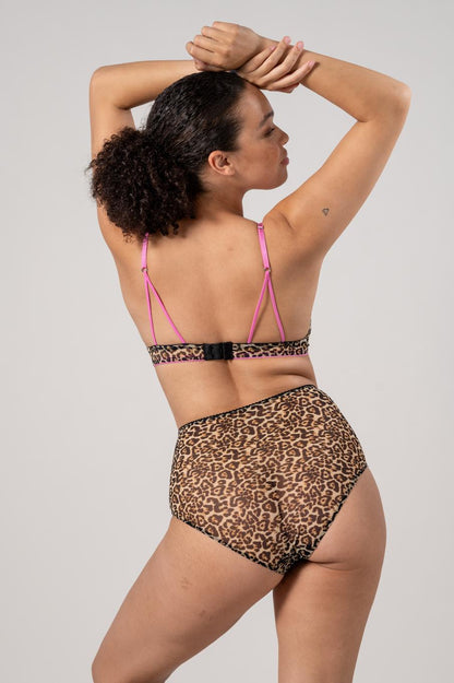 Understatement Mesh Highwaist Briefs Leopard Alushousut