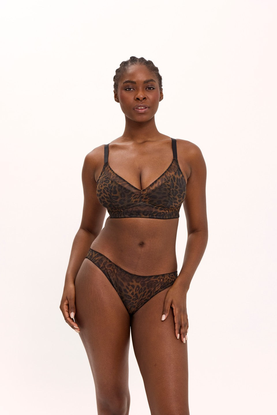 Understatement Mesh Support+ Bralette Leopardikuvioiset Rintaliivit