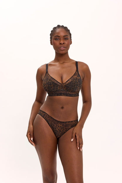 Understatement Mesh Support+ Bralette Leopardikuvioiset Rintaliivit