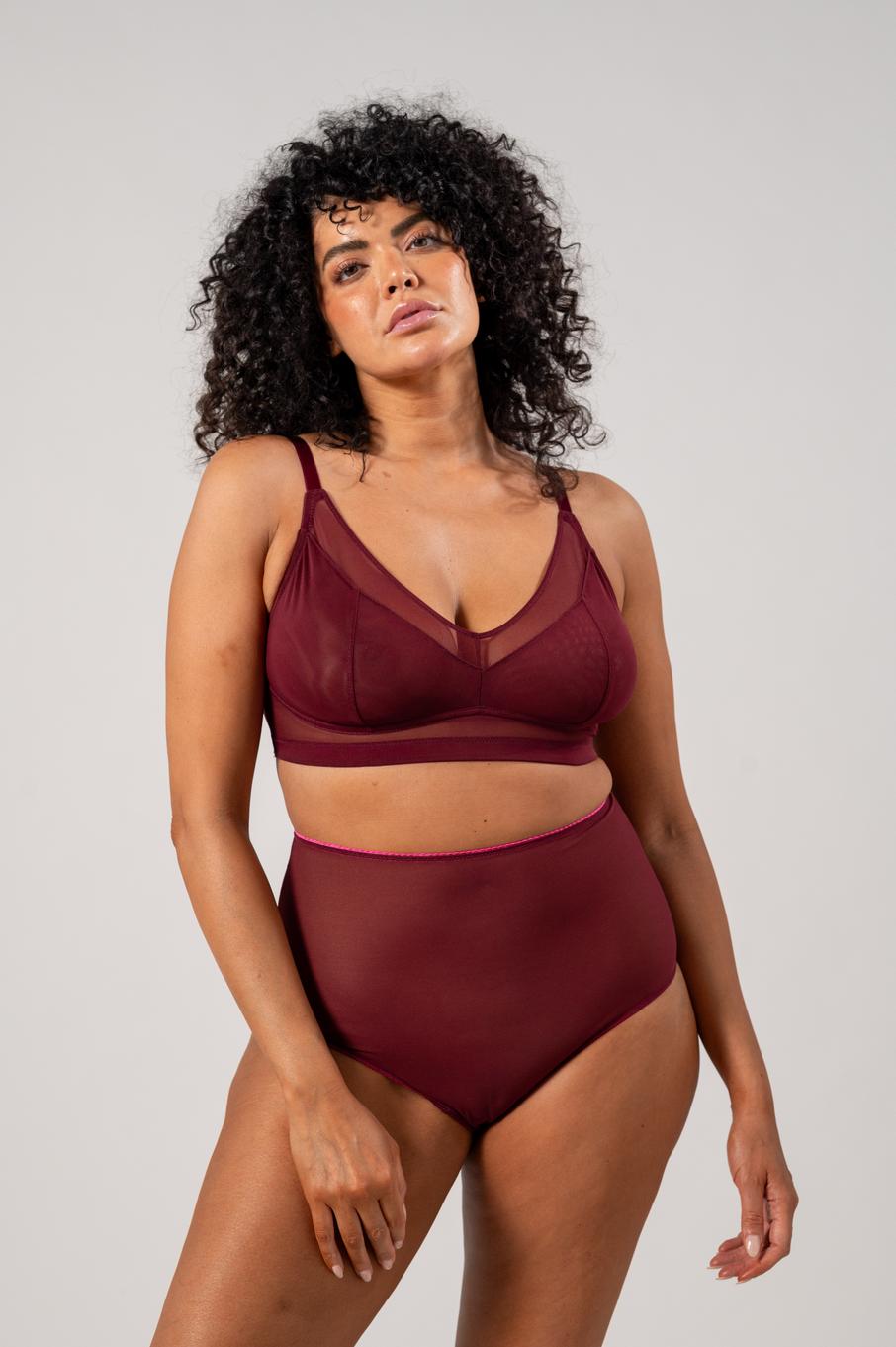 Understatement Mesh Support+ Bralette Burgundy Rintaliivit