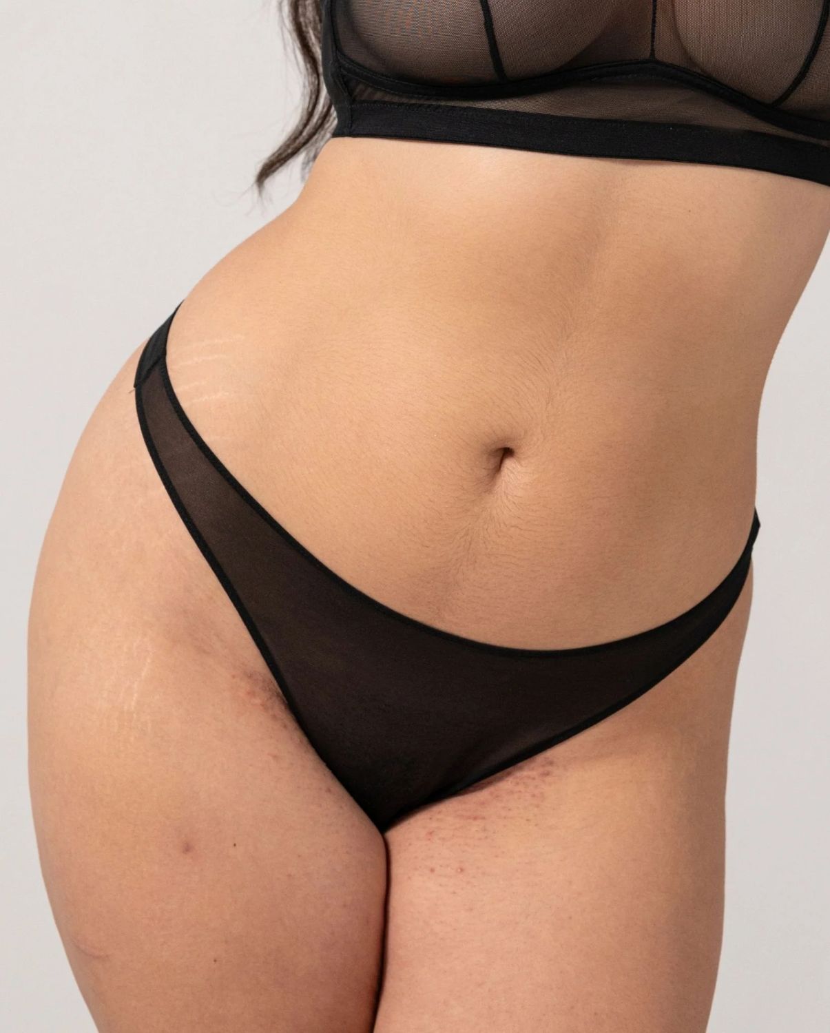 Understatement Mesh Thong Black Stringit