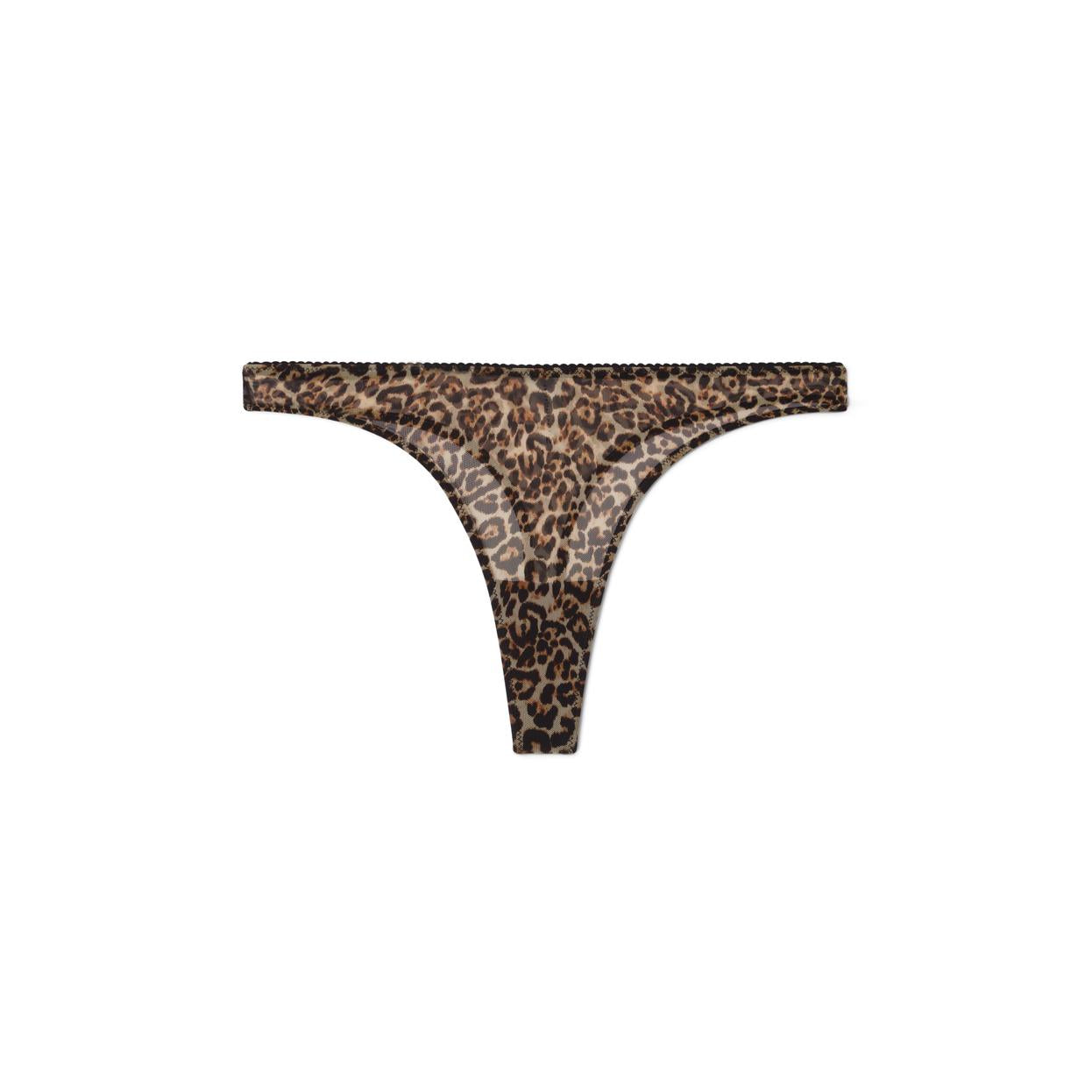 Understatement Mesh Thong Leopard/Candy Pink Stringit