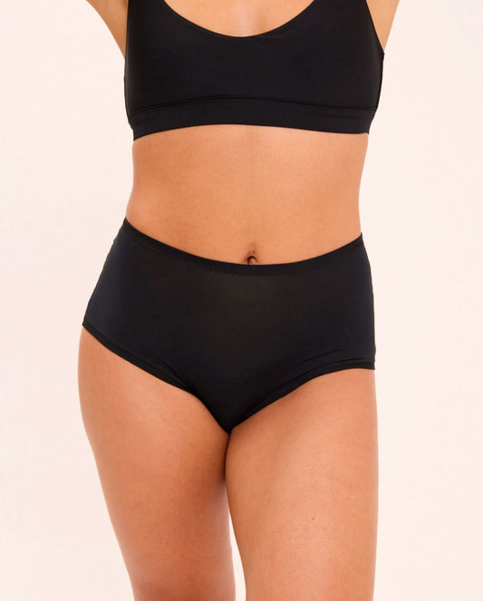 Understatement Micro Highwaist Maxi Briefs Black Alushousut
